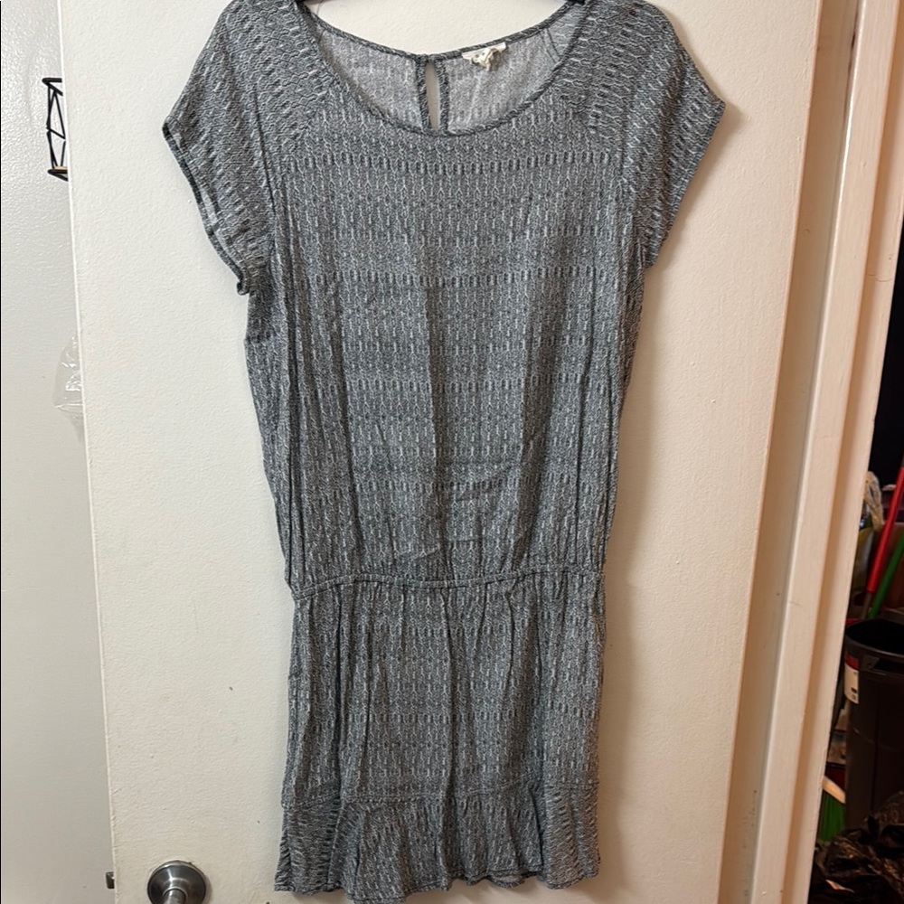 Gray Short Sleeve Dress